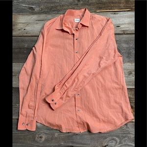 Armani collezioni salmon button up. Men’s large